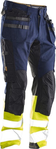 Jobman Bundhose Core Stretch Hi-Vis mit Hängetaschen 2134